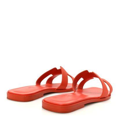 Hermes Epsom Oran Sandals 37.5 Orange Poppy 5 of 9