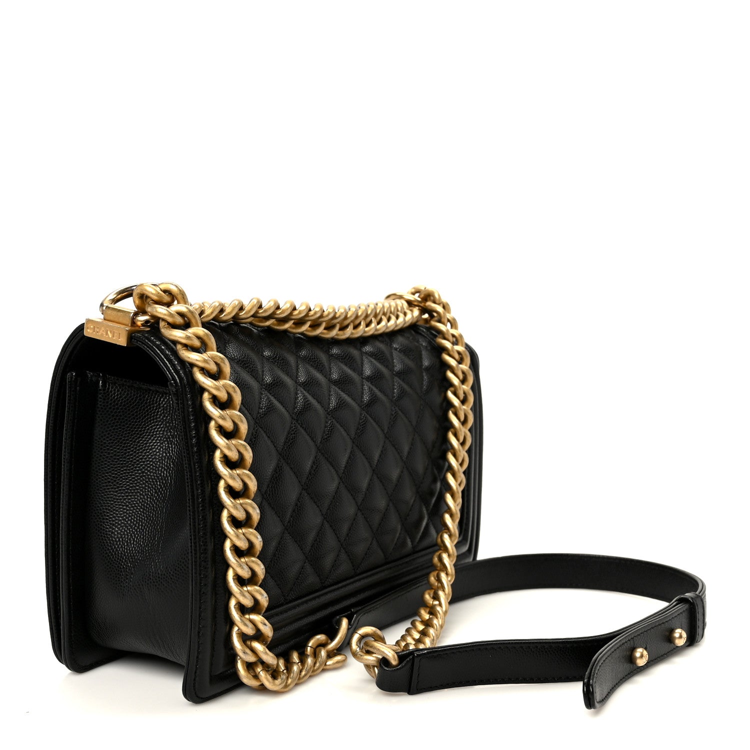 Chanel Caviar Quilted Medium Boy Flap Black 2 of 9