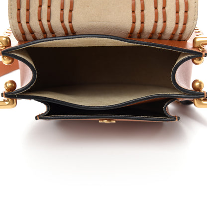 Chloe Calfskin Braided Mini Hudson Shoulder Bag Caramel 5 of 9