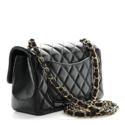 Chanel Lambskin Quilted Mini Rectangular Flap Black 3 of 11