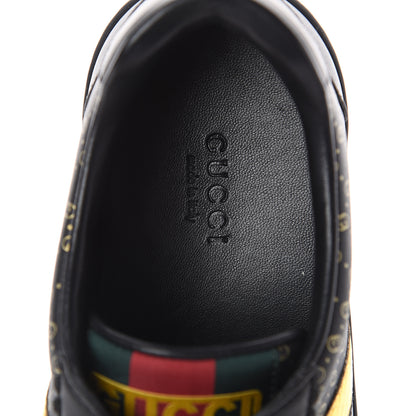 Gucci X DAPPER DAN Calfskin Laminated Ayers GG Micro Monogram Womens G74 Sneakers 35.5 Black Gold 6 of 7