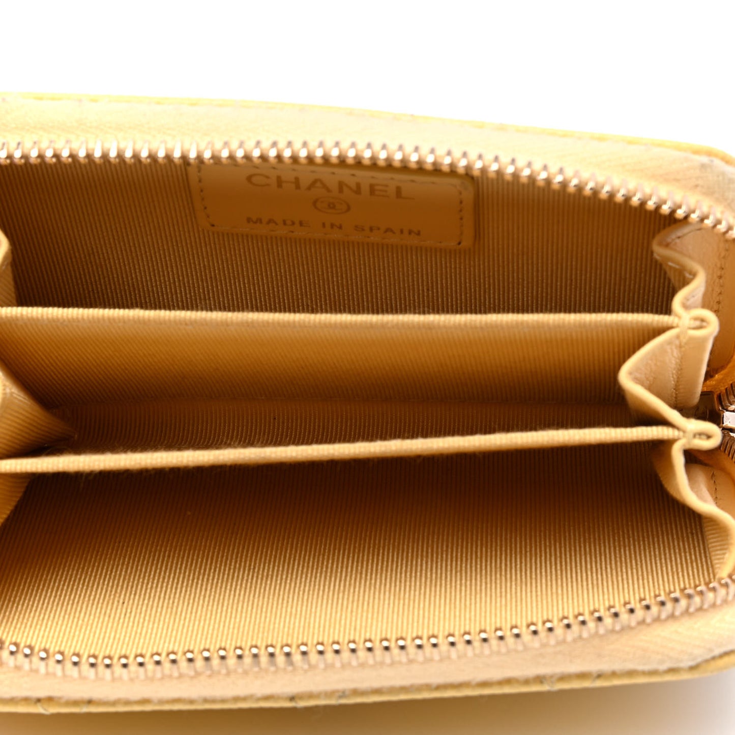 Caviar Quilted Zip Around Coin Purse