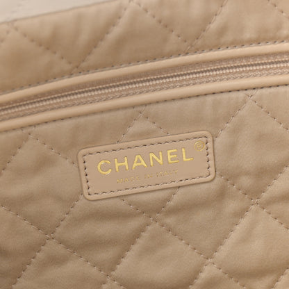 Chanel Shiny Calfskin Quilted Chanel 22 East West White 7 of 11