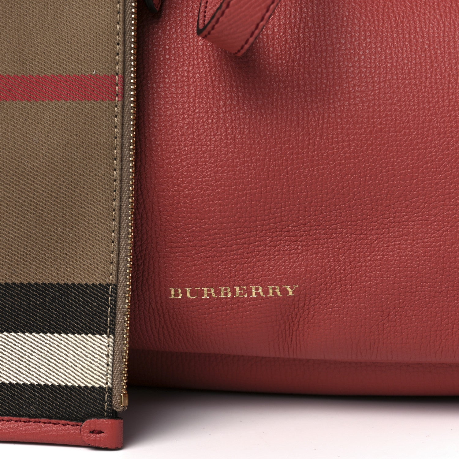 Burberry Grainy Calfskin Medium Honeybrook Tote Pink 9 of 13