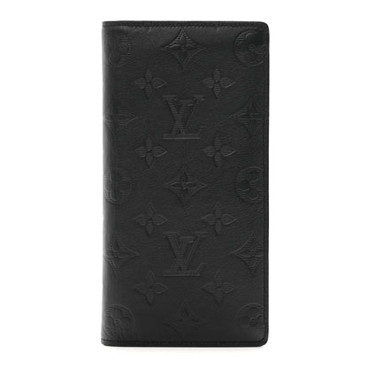 Louis Vuitton Calfskin Monogram Shadow Brazza Wallet Black 1 of 7