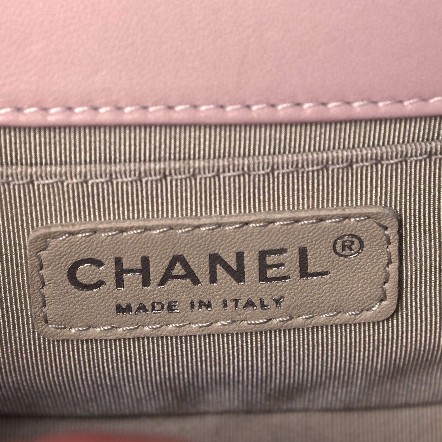 Lambskin Quilted Small Boy Flap Light Pink