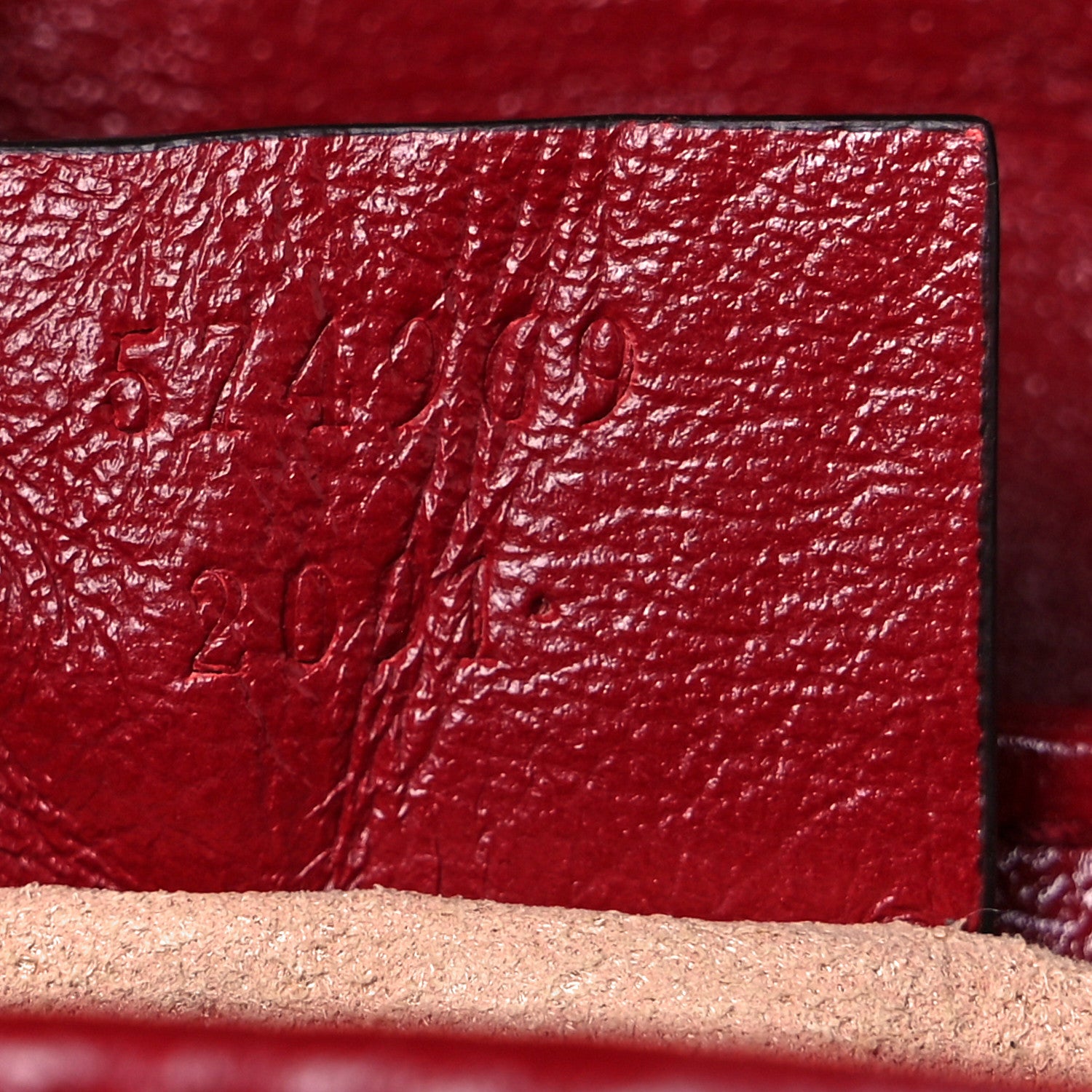 Gucci Vintage Effect Calfskin Matelasse Diagonal Super Mini Torchon GG Marmont Shoulder Bag Black Romantic Cherry 7 of 9