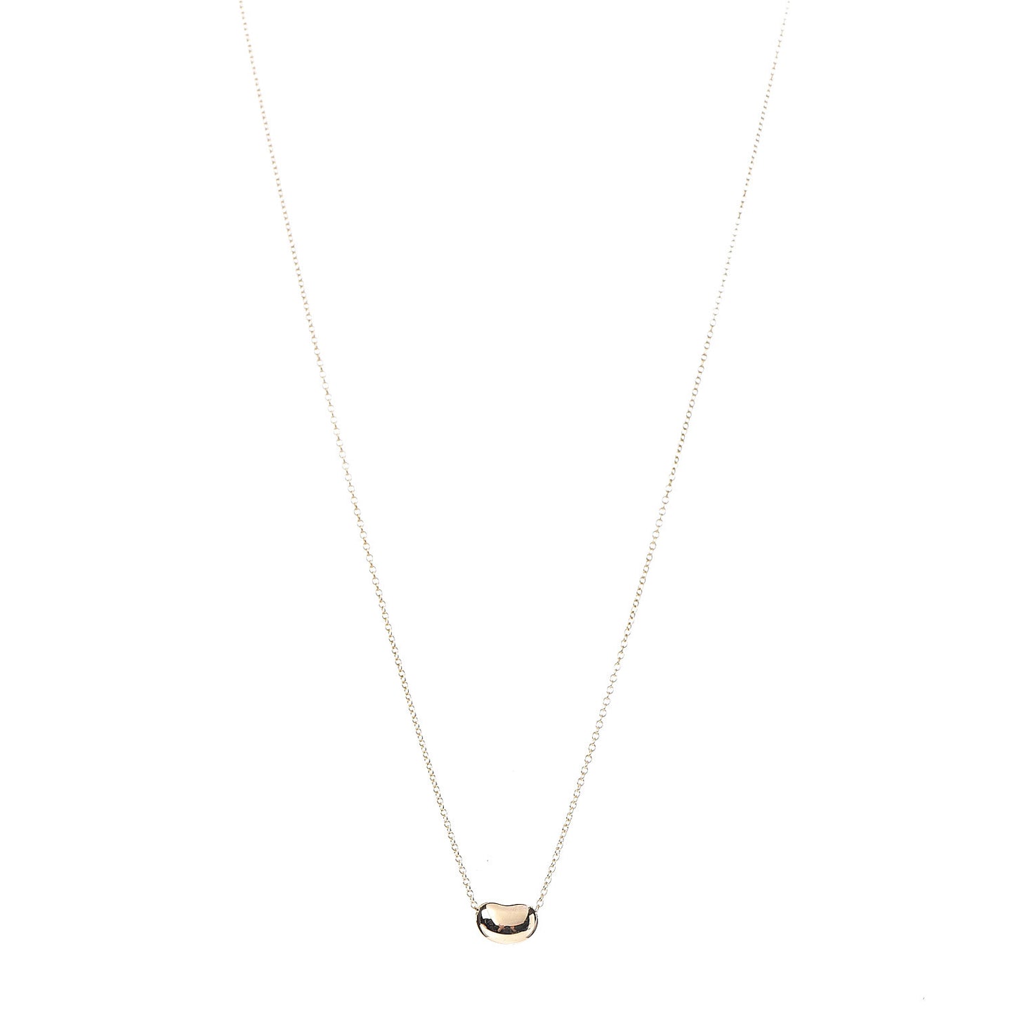 18K Yellow Gold 7mm Elsa Peretti Bean Pendant Necklace
