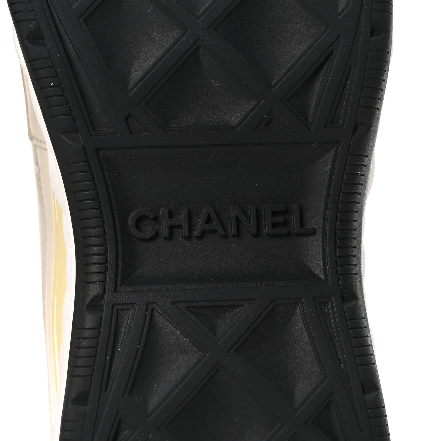 Chanel Velvet Calfskin Mixed Fibers CC Sneakers 39.5 Ivory Black 7 of 9