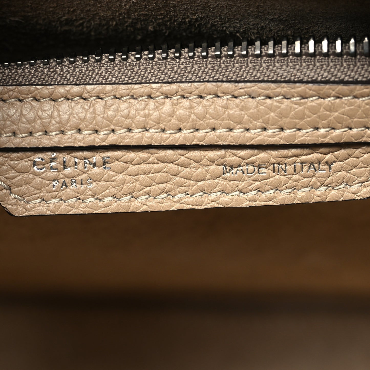 Drummed Calfskin Micro Luggage Dune
