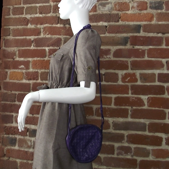 Vintage Woven Shoulder Bag Purple