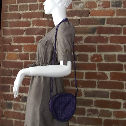 Bottega Veneta Vintage Woven Shoulder Bag Purple 2 of 8