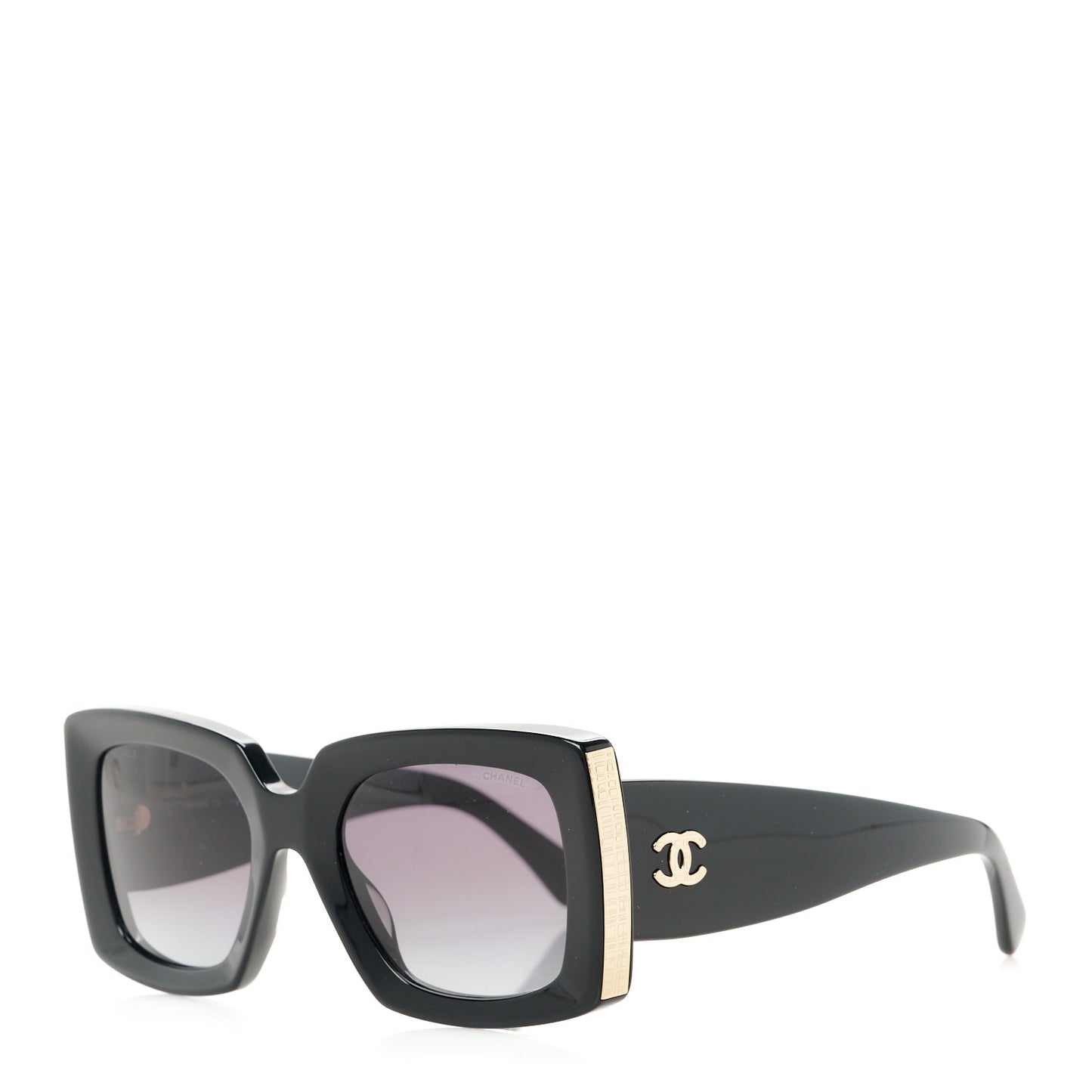 Acetate Rectangle Sunglasses 5435-A Black