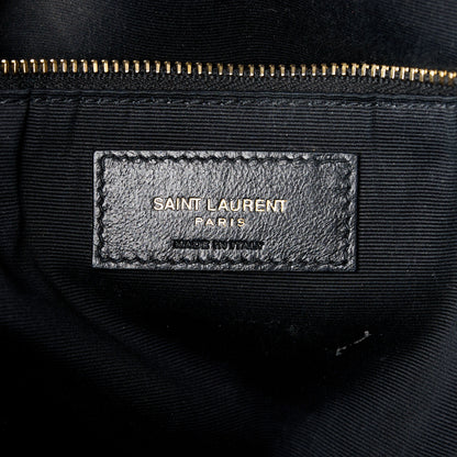 Saint Laurent Lambskin Quilted Medium Loulou Puffer Monogram Chain Satchel Dark Leaf 7 of 11