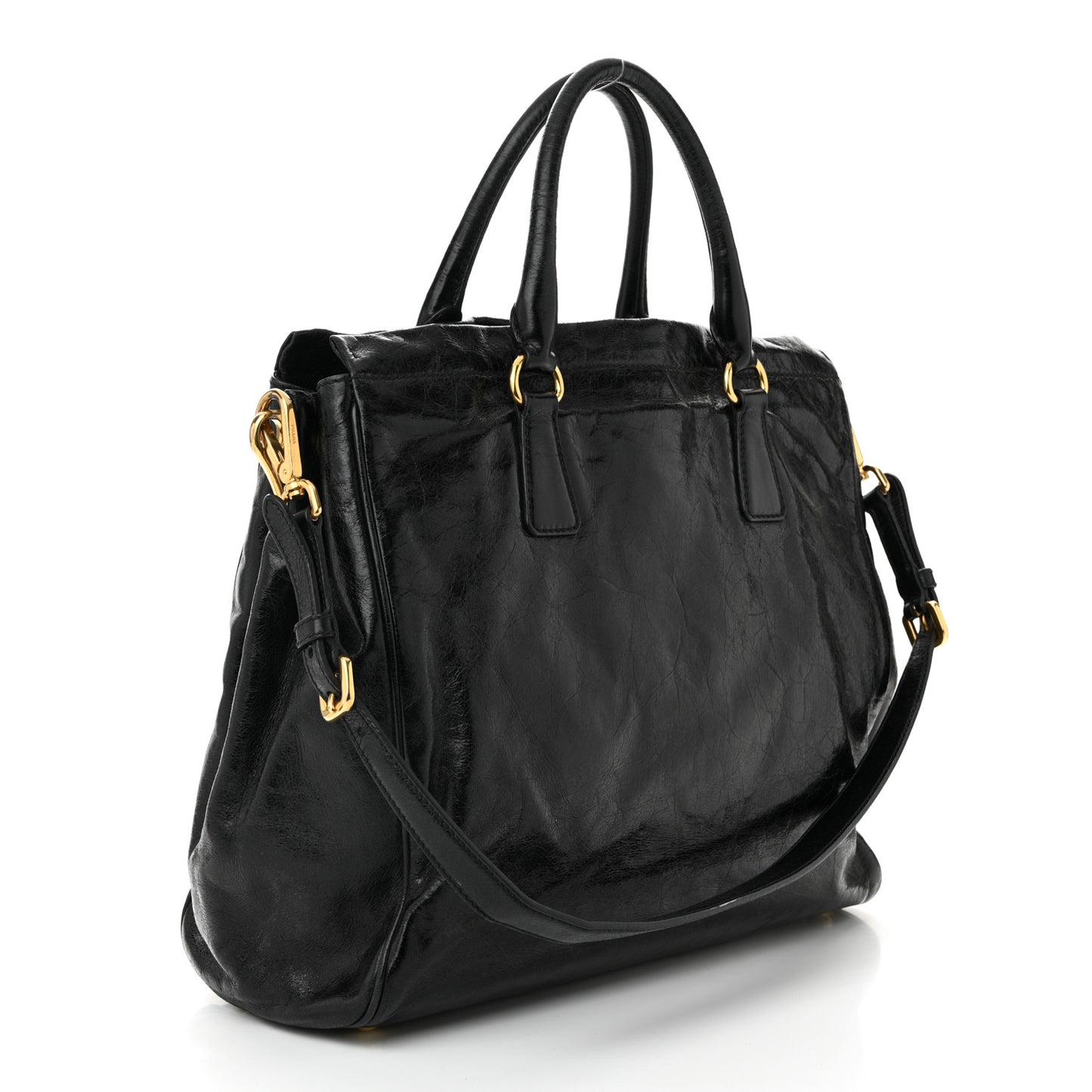 Glace Calf Tote Black