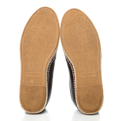 Saint Laurent Nappa Vendome Monogram Espadrilles 40.5 Barolo 6 of 10