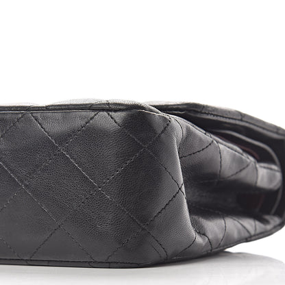 Chanel Lambskin Quilted Medium Double Flap Black 10 of 25