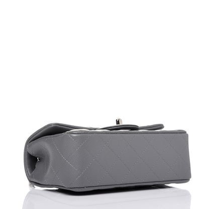 Chanel Caviar Quilted Mini Rectangular Flap Grey 4 of 13