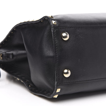 Valentino Garavani Vitello Rockstud Dome Shopper Black 7 of 16