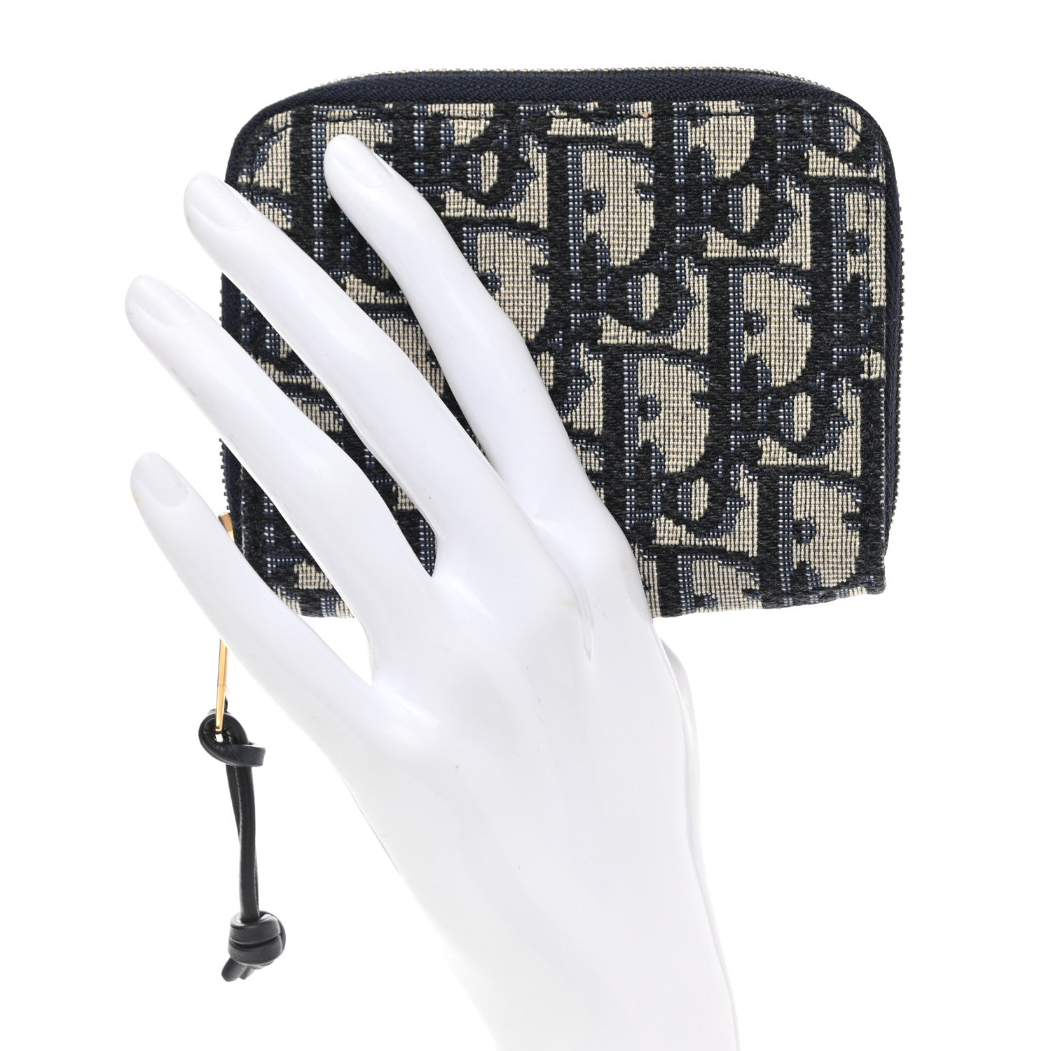 Christian Dior Oblique Zip Coin Pouch Blue 2 of 8
