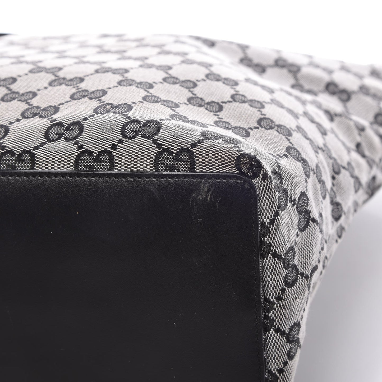 Monogram Large Bucket Tote Black