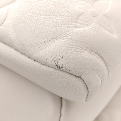 Louis Vuitton Lambskin Embossed Monogram Coussin PM Beige Cream 11 of 14