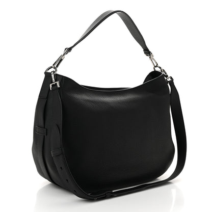 Christian Dior Grained Calfskin Saddle Soft Bag Black 5 of 19