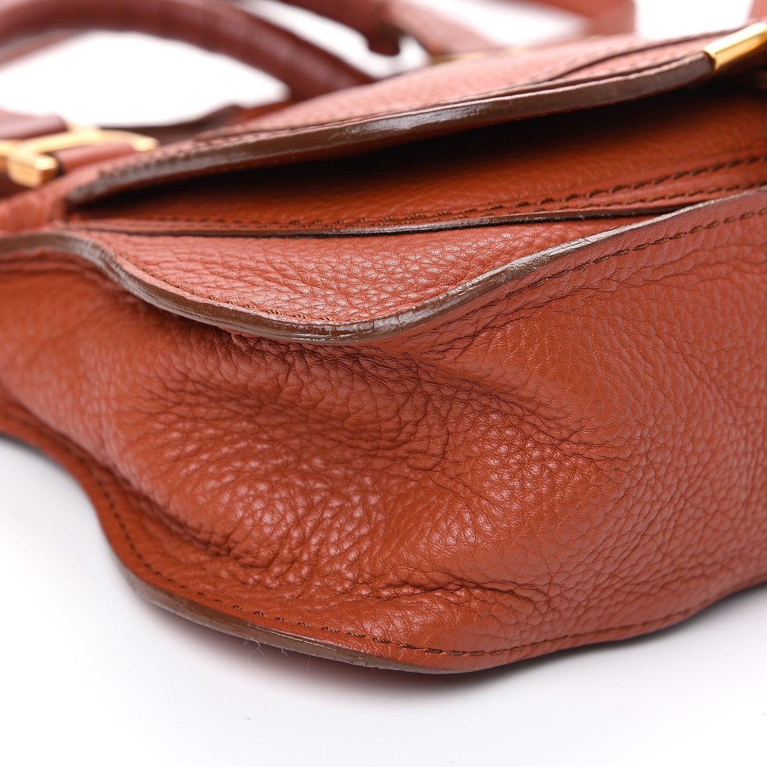 Chloe Calfskin Baby Marcie Satchel Whiskey 7 of 11