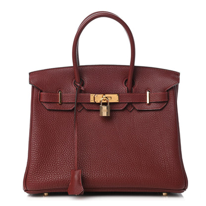 Hermes Togo Birkin 30 Rouge H 1 of 11