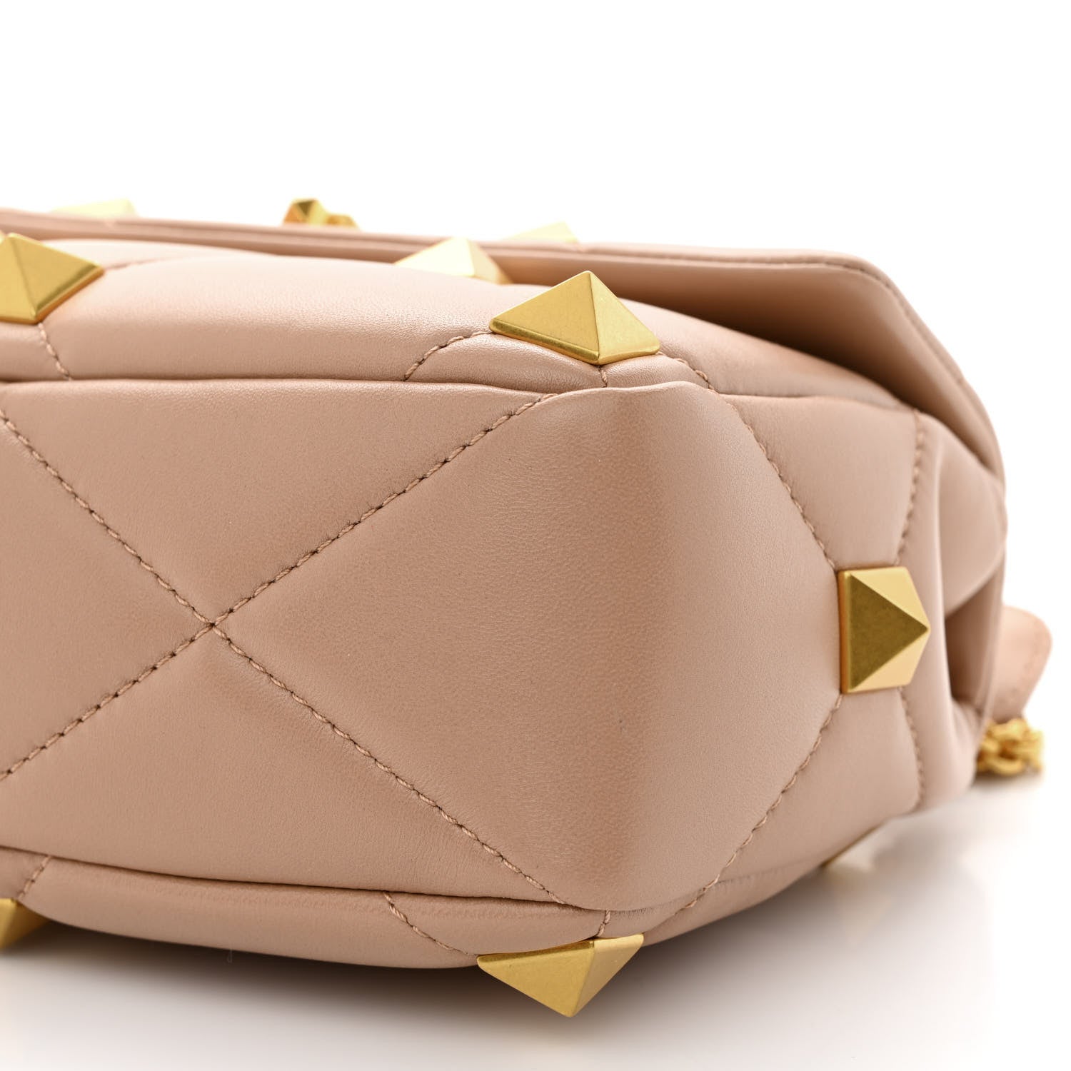Valentino Garavani Nappa Medium Roman Stud Shoulder Bag Rose Cannelle 9 of 9