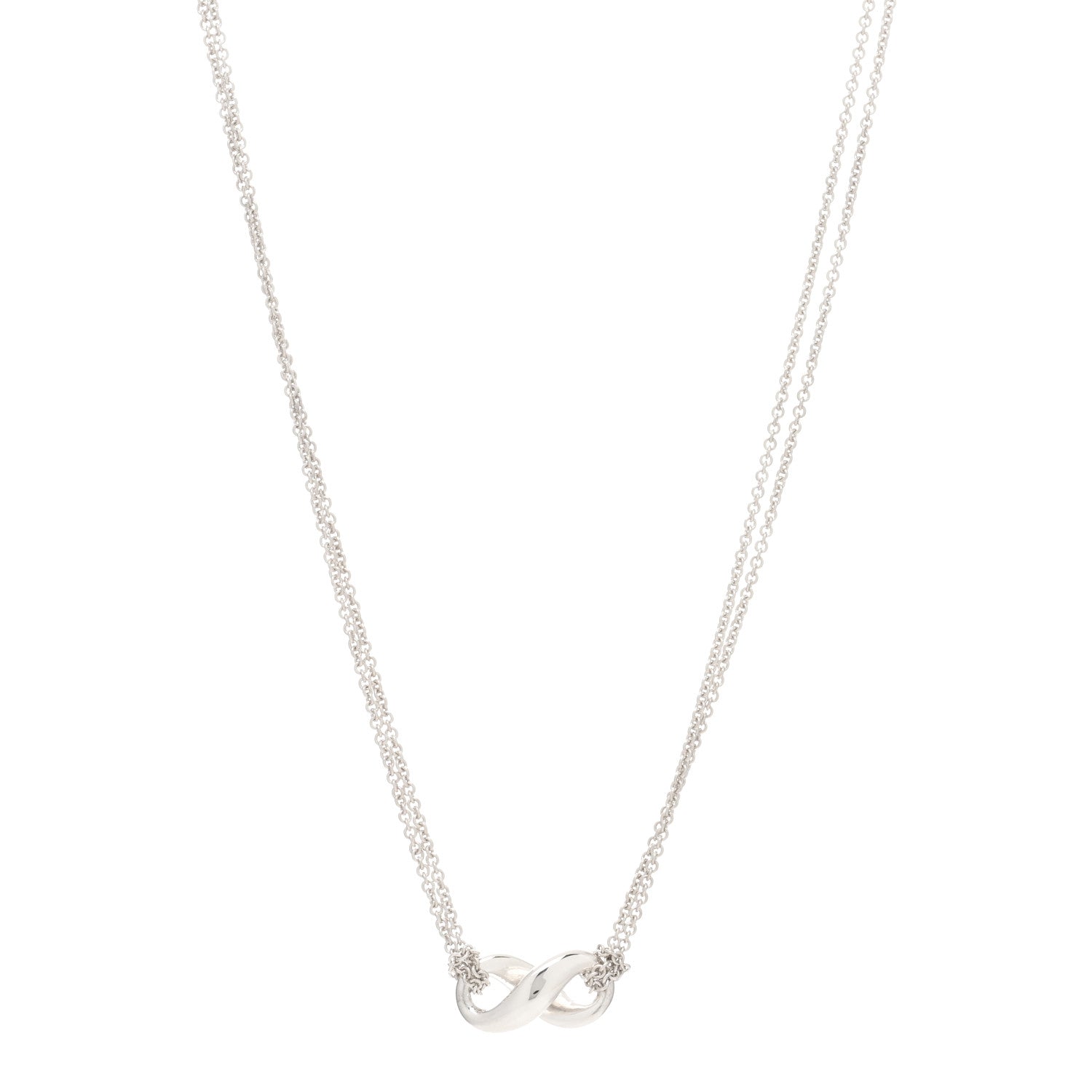 Tiffany Sterling Silver Infinity Pendant Necklace 1 of 3