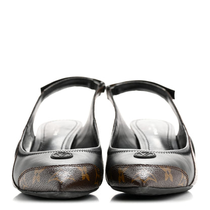 Louis Vuitton Patent Monogram Archlight Slingback Pumps 38 Black 3 of 12