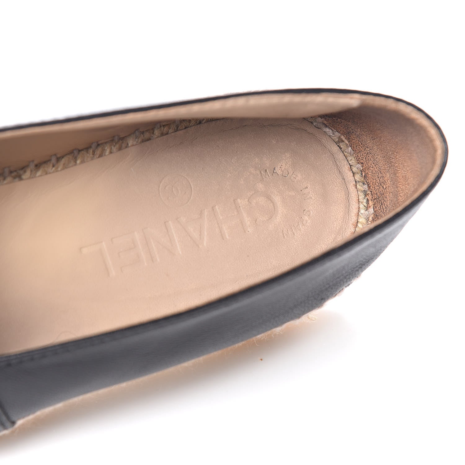 Chanel Lambskin CC Espadrilles 37 Black 12 of 13