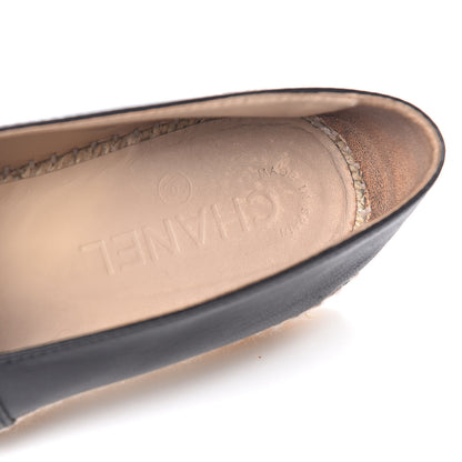 Chanel Lambskin CC Espadrilles 37 Black 12 of 13