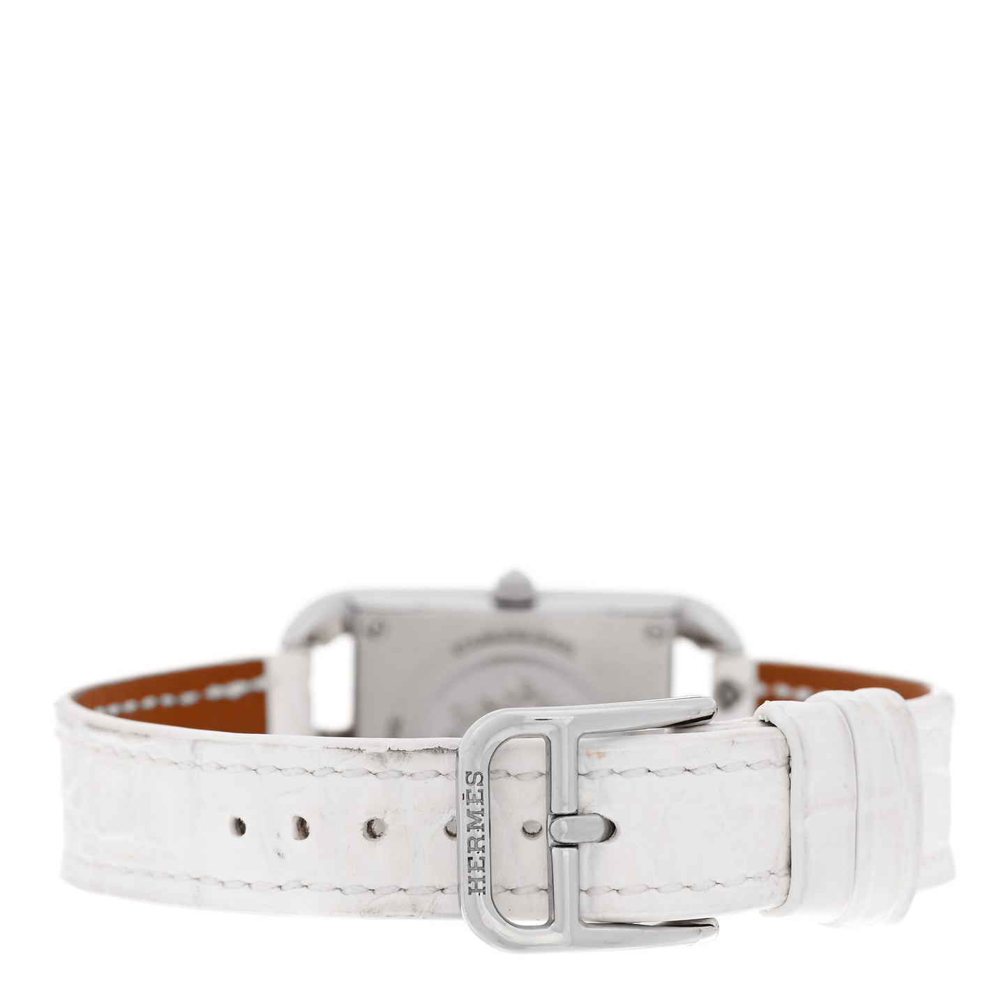 Stainless Steel Alligator Diamond Bezel Mother of Pearl 23mm Cape Cod Quartz Watch Blanc