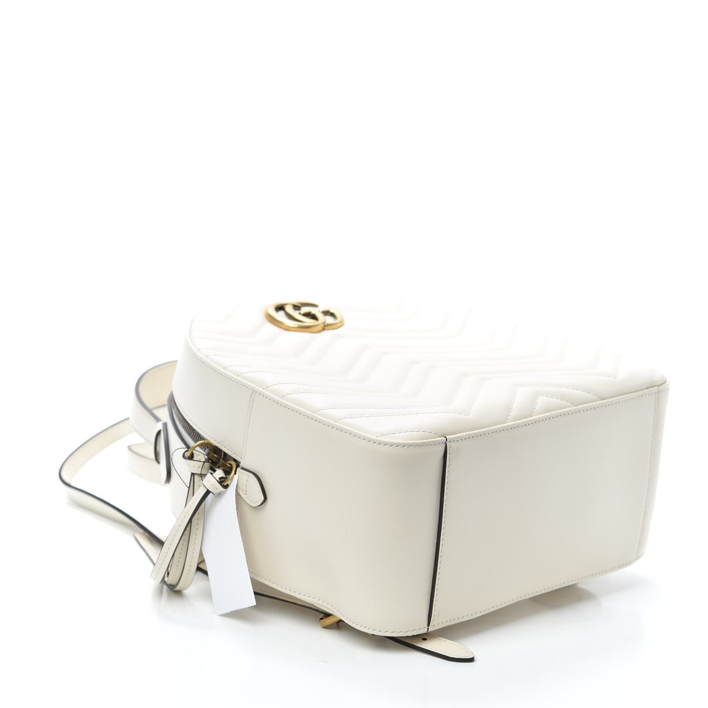 Calfskin Matelasse GG Marmont Dome Backpack White