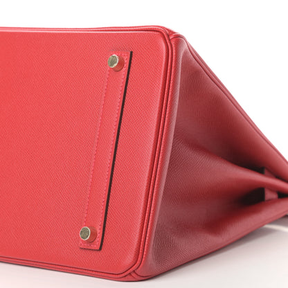 Hermes Epsom Birkin 35 Rouge Casaque 10 of 12