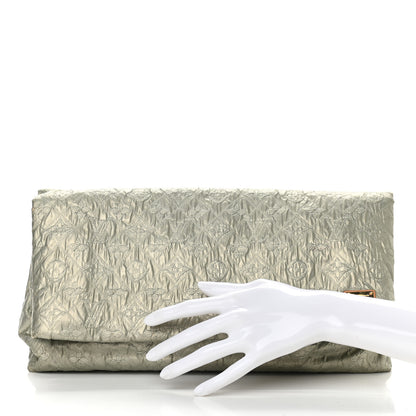 Louis Vuitton Jacquard Quilted Monogram Limelight Clutch GM Perle 2 of 10