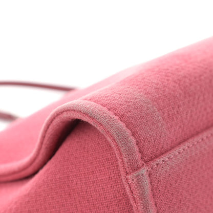 Chanel Canvas Small Deauville Tote Red 12 of 13