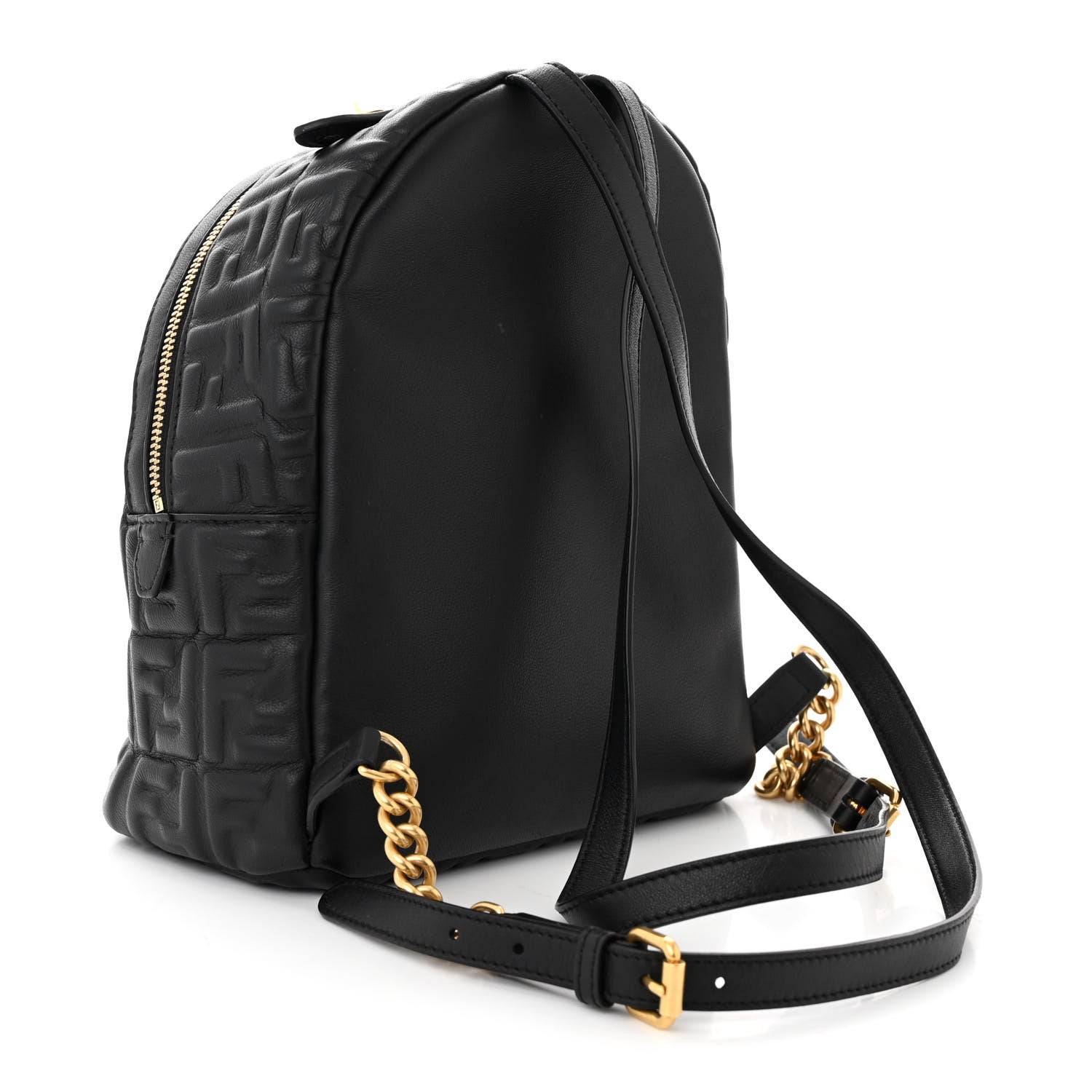 Fendi Nappa FF 1974 Embossed Mini Backpack Black 3 of 10