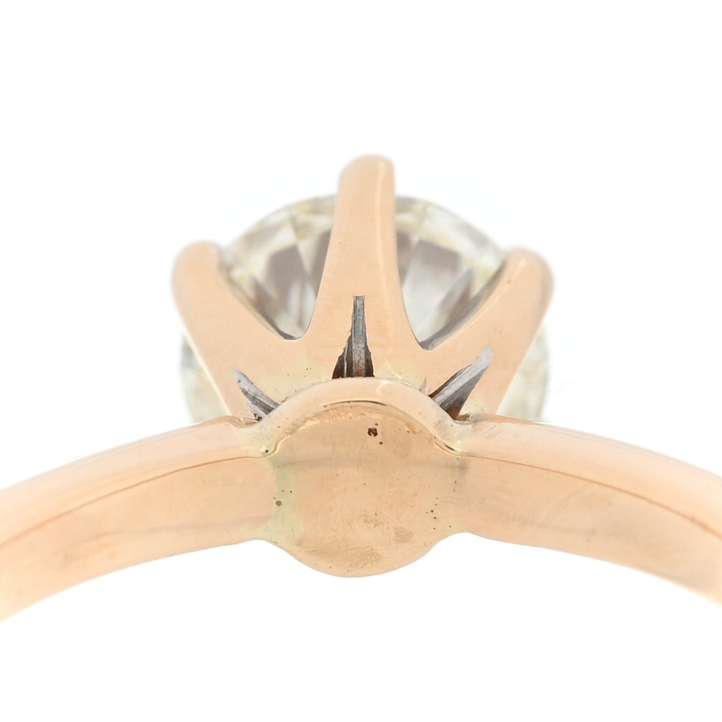 14K Yellow Gold Diamond 1.90ct Solitaire Engagement Ring 52 6