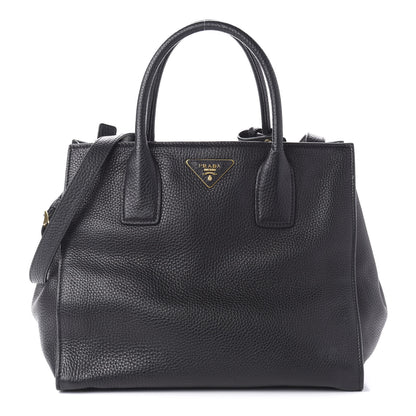 Prada Vitello Daino Tote Black 1 of 15