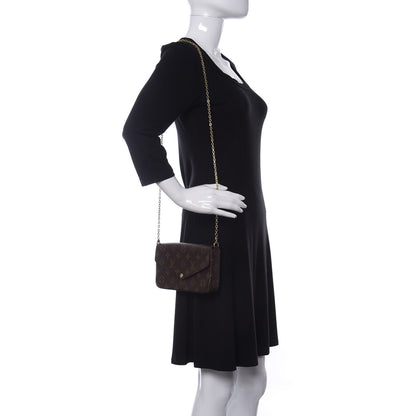 Louis Vuitton Monogram Pochette Felicie Chain Wallet Fuchsia 2 of 11