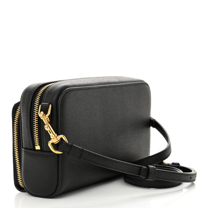 Christian Dior Grained Calfskin Caro Double Pouch Black 3 of 9