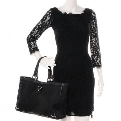 Gucci Monogram Large Abbey Tote Black 2 of 7