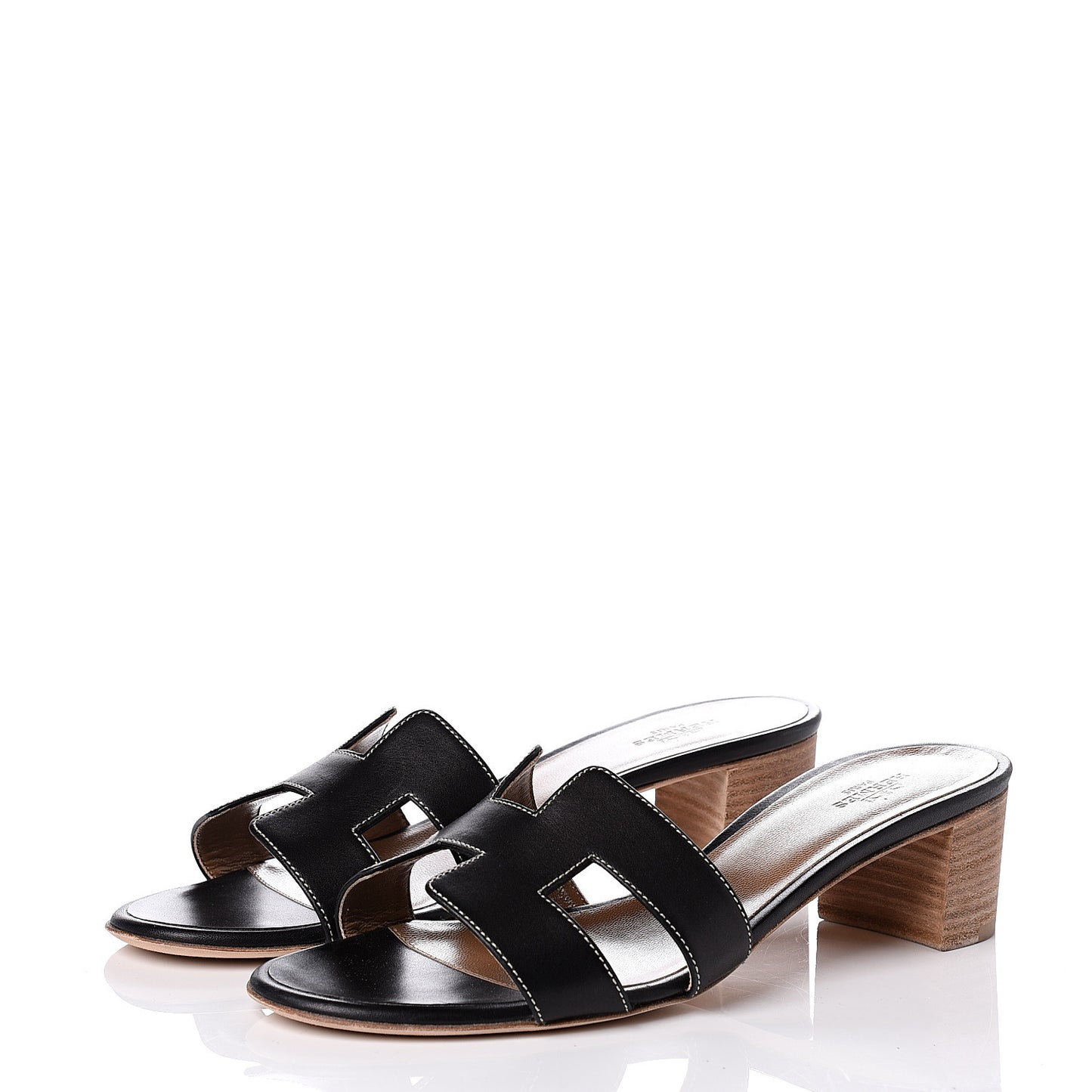 Calfskin Oasis Sandals 38 Black