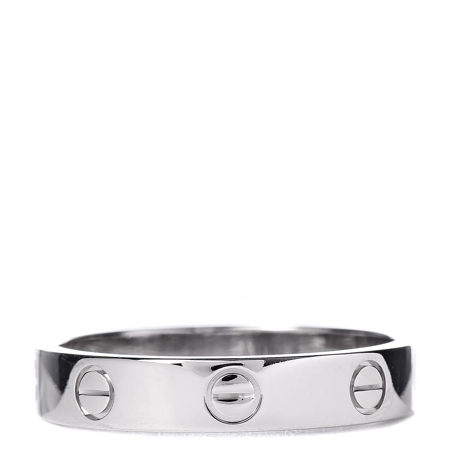 Cartier 18K White Gold 3.5mm LOVE Wedding Band Ring 57 8 3 of 4