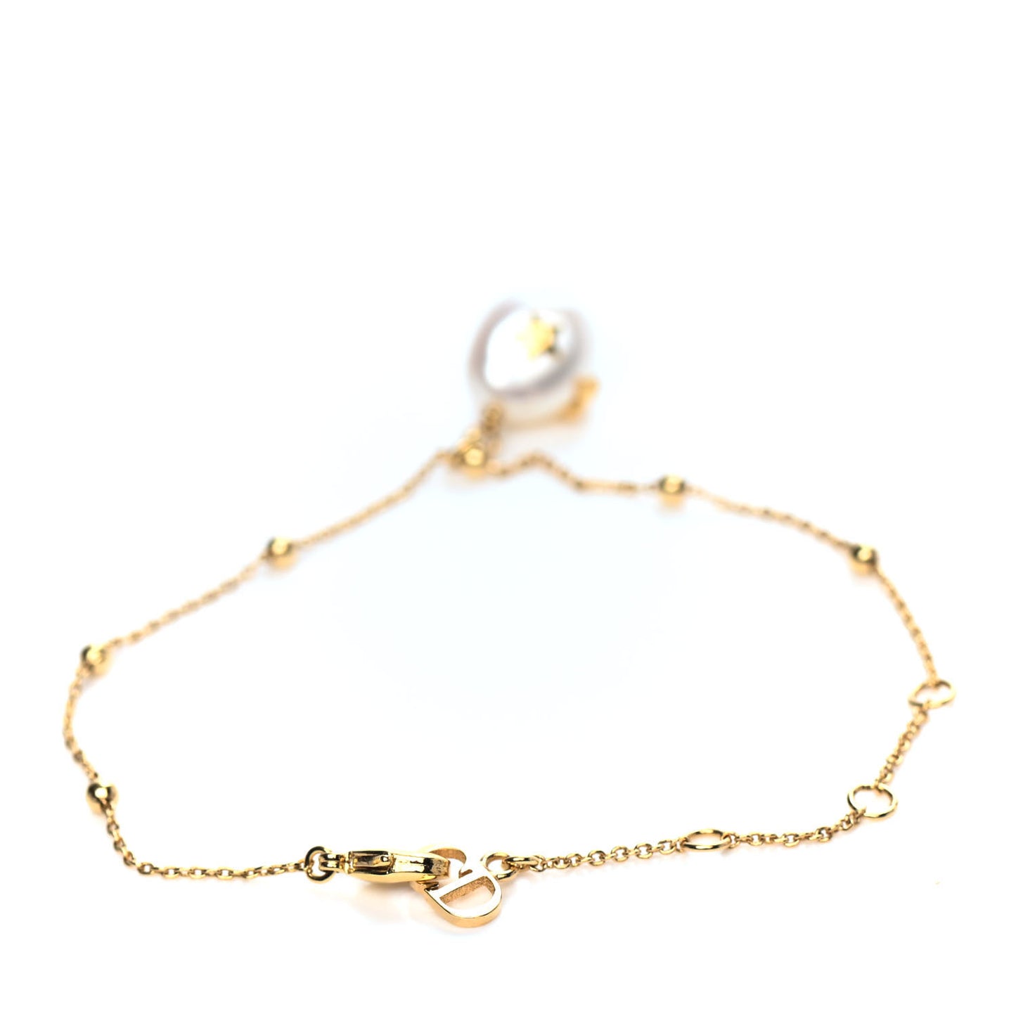 Fresh Water Pearl Metal Perles De Desir Charm Bracelet Gold