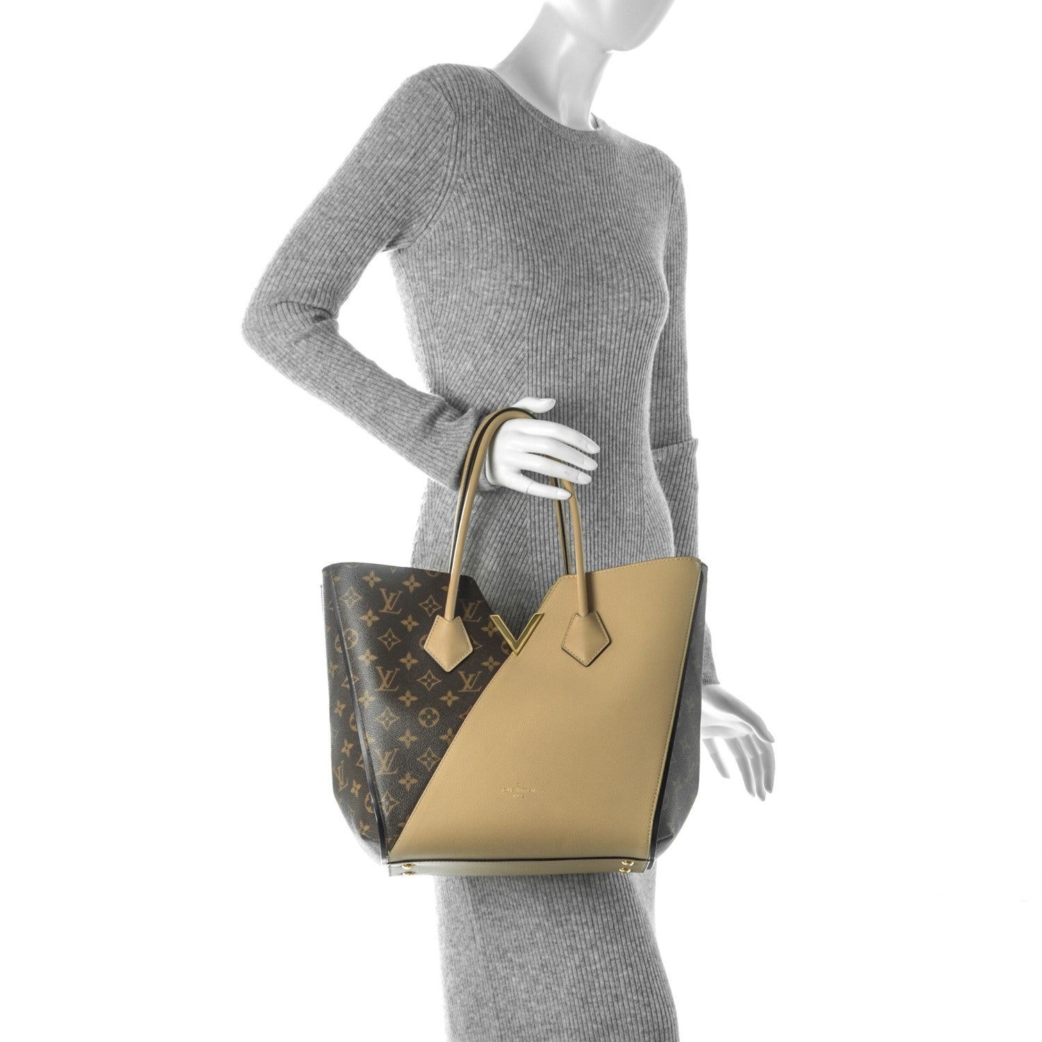 Louis Vuitton Calfskin Monogram Kimono Tote Dune 2 of 7