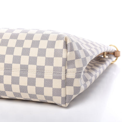 Louis Vuitton Damier Azur Graceful MM Rose Ballerine 8 of 9